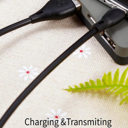 WK USB Cable for Everyday Device Charging and Syncing - black PVC cable charging smartphone and tablet, data sync and power connection