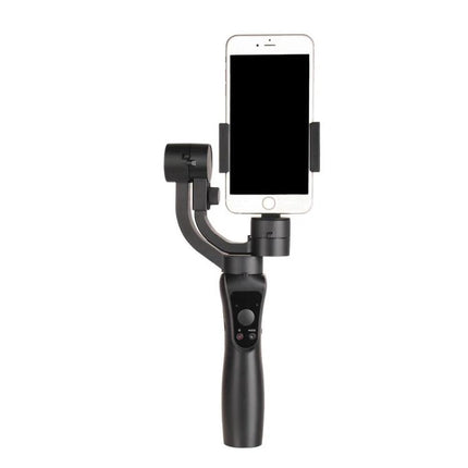 S5 Handheld Gimbal for Steady Mobile Videos on Trips - black smartphone gimbal with Bluetooth controls for steady travel and vlogging footage