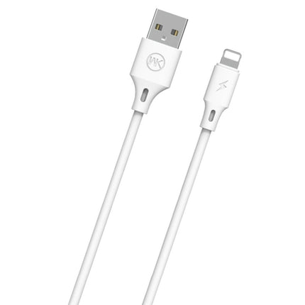 Essential USB Cable for Daily Device Charging at Home - white 8-pin USB cable for reliable charging and data transfer, extra length for couch or desk use