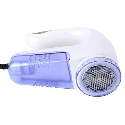 In-Line Electric Fur Ball Trimmer EU Plug for Sweaters compact white and purple handheld lint remover with alloy blade