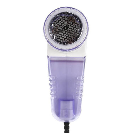 In-Line Electric Fur Ball Trimmer EU Plug for Sweaters compact purple lint remover with alloy blade and slim handle, ideal for sweaters and knitwear