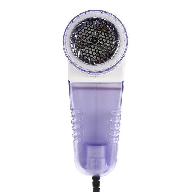 In-Line Electric Fur Ball Trimmer EU Plug for Sweaters compact purple lint remover with alloy blade and slim handle, ideal for sweaters and knitwear