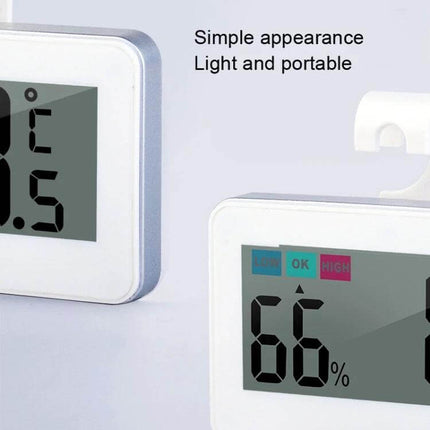 Indoor Thermometer Humidity With Digital Display For Home Use compact digital monitor showing 66% humidity and simple portable design