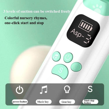 Infant Nasal Aspirator For Gentle Nose Clearing Everyday electric aspirator with removable cup and three nozzles, gentle suction controls