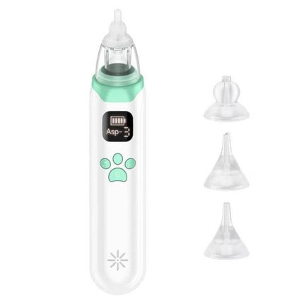 Infant Nasal Aspirator For Gentle Nose Clearing Everyday - electric aspirator with removable cup and three replaceable nozzle heads for infants