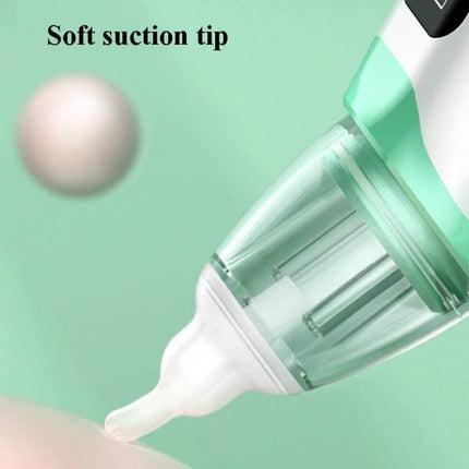 Infant Nasal Aspirator For Gentle Nose Clearing Everyday – close-up of soft suction tip with removable washable collection cup