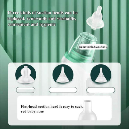 Infant Nasal Aspirator For Gentle Nose Clearing Everyday with three replaceable nozzles removable washable cup for infants