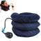 Inflatable Cervical Neck Traction Device Dark Blue - adjustable inflatable neck collar with pump for ergonomic home or travel pain relief