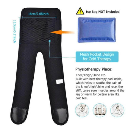 Infrared Heating Therapy Knee Pad For Daily Pain Relief With Adjustable Straps mesh pocket for ice pack and adjustable split straps