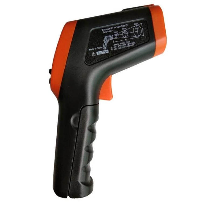 Infrared Thermometer 35 Centimeter Distance For Quick Home Checks handheld non-contact gun with orange accents for oven, grill, HVAC surface readings