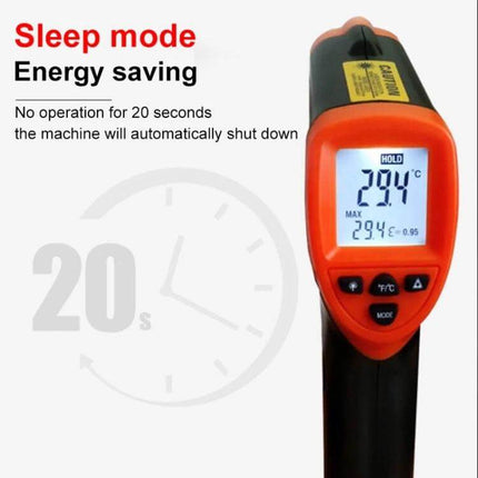 Infrared Thermometer 35 Centimeter Distance For Quick Home Checks showing digital display 29.4°C and sleep mode energy saving