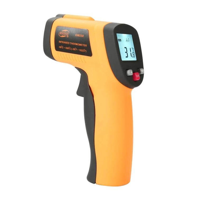 Infrared Thermometer For Home Use And Simple Readings - handheld non-contact IR gun with digital display for oven, grill, HVAC and appliance surface temperatures