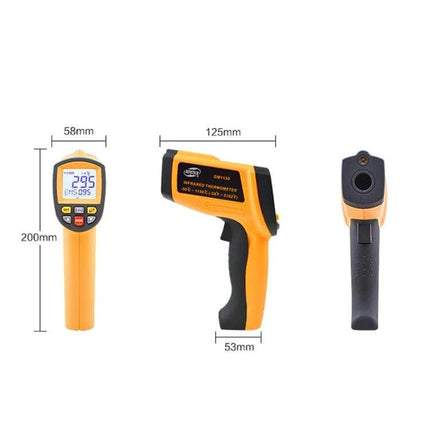 Infrared Thermometer for Quick Home Temperature Readings - compact handheld non-contact gun for oven, grill, HVAC, electrical and automotive surfaces