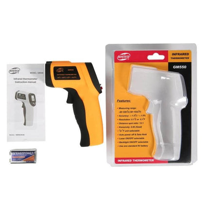 Infrared Thermometer For Home Use And Simple Readings — non-contact gun, manual and battery for oven, grill, HVAC and appliance temperature checks