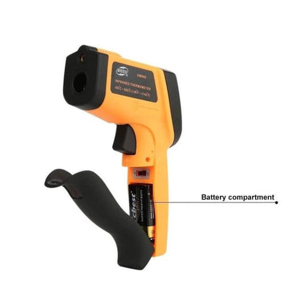 Infrared Thermometer For Quick Temperature Checks At Home And Work - handheld non-contact device for HVAC, kitchen, electrical and maintenance tasks