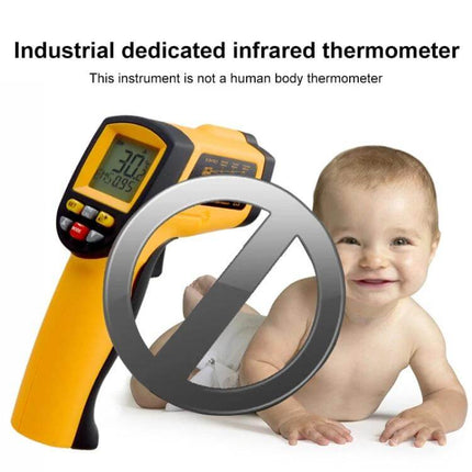 Infrared Thermometer for Quick Home Temperature Readings handheld non-contact yellow infrared thermometer measuring oven rack and grill surface