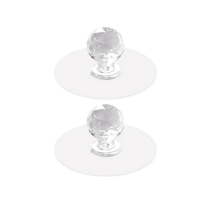 Invisible Cabinet Drawer Handle 2 Pack With Self Adhesive Suction Cups - clear acrylic invisible suction cup handles for drawers and cabinets