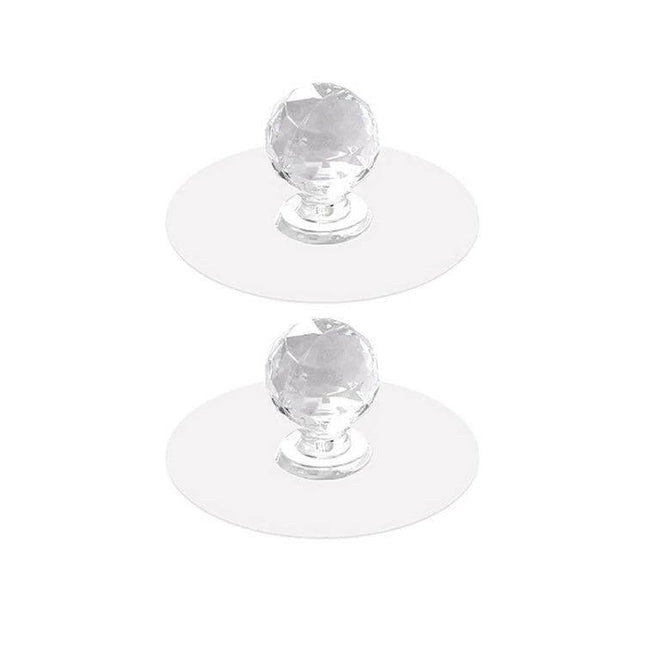 Invisible Cabinet Drawer Handle 2 Pack With Self Adhesive Suction Cups - clear acrylic invisible suction cup handles for drawers and cabinets