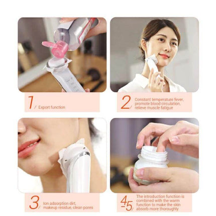 Ion Beauty Face Cleansing Massager for Deep Cleaning used on face to remove pore impurities and boost serum absorption
