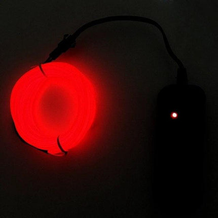 ISHOWTIENDA LED Glow Ball Mask With Flexible Wire For Parties red EL wire controller and coil for mask lighting