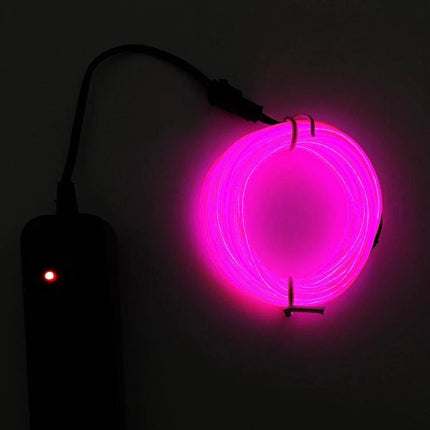 ISHOWTIENDA LED Glow Ball Mask With Flexible Wire For Parties pink EL wire coil and battery pack for mask customization