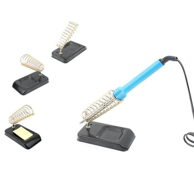 JIAFA 11-In-1 Soldering Iron Tool Set For Everyday Home Projects blue 60W iron with coil stand and base for PCB repairs