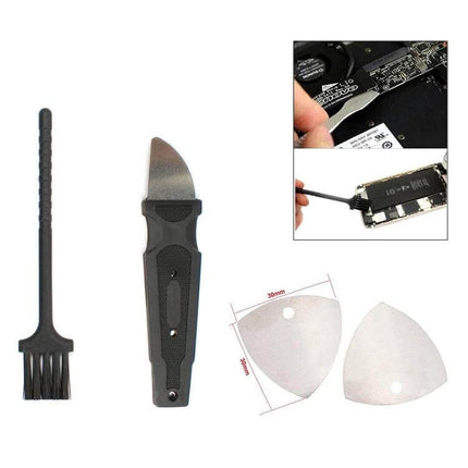 JIAFA 11-In-1 Soldering Iron Tool Set For Everyday Home Projects - scraper blades, brush and pry tools for small PCB repairs and DIY electronics