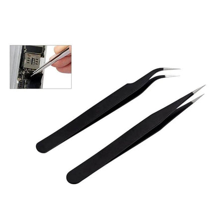 JIAFA 11-In-1 Soldering Iron Tool Set For Everyday Home Projects - precision ESD tweezers for PCB repair and electronics assembly