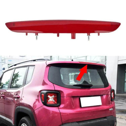 Jeep Renegade High Position Brake Light For Rear Red installed on rear hatch showing mounting and visibility