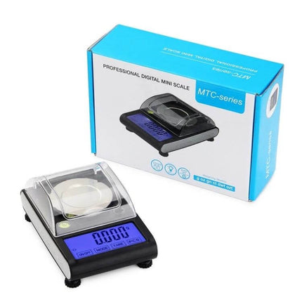 Jewelry Scale Digital Diamond Weighing For Home Use - 50g 0.001g precision jewelry scale with 65mm stainless pan and blue-backlit LCD
