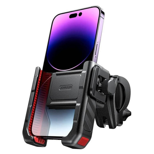 Joyroom Bicycle Phone Mount For 4.7 To 6.8 Inch Phones One Hand Use - sturdy bike phone holder with triple-protection and camera access