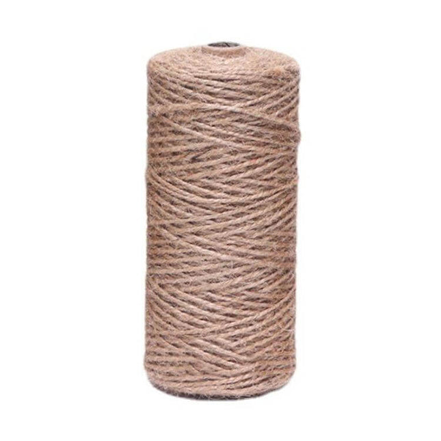 Jute Braided Cord For Crafts And Lamp Decor 1mm x 400m - natural 100% jute roll for lampshade ties, macrame, gift wrap and DIY decor