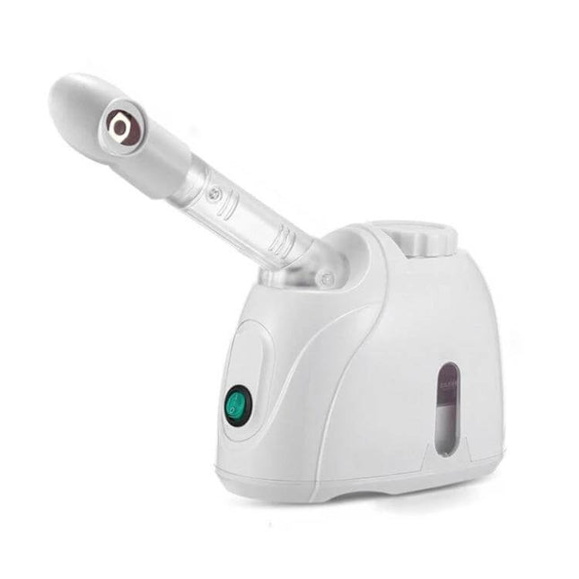 K-SKIN Facial Steamer Hot Mist For Home Spa Use Daily white compact unit with angled nozzle and water tank for daily at-home skincare