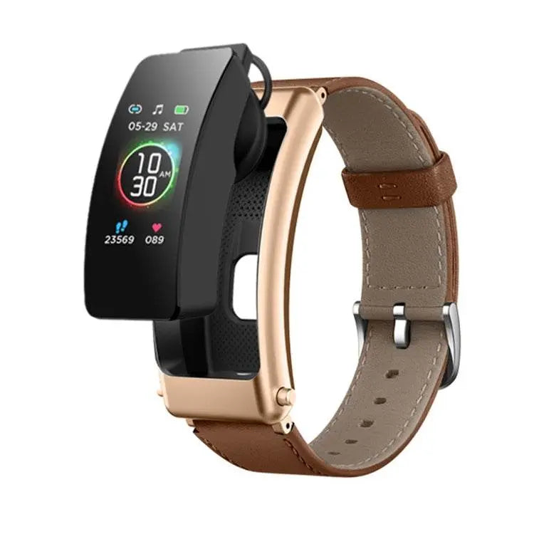 K50 Plus 0.96 Inch Leather Band Waterproof Smart Watch