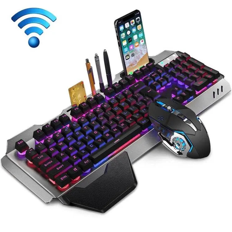 K680 Rechargeable Wireless Keyboard and Mouse Set Black Mixed Color Silver White Ice Blue