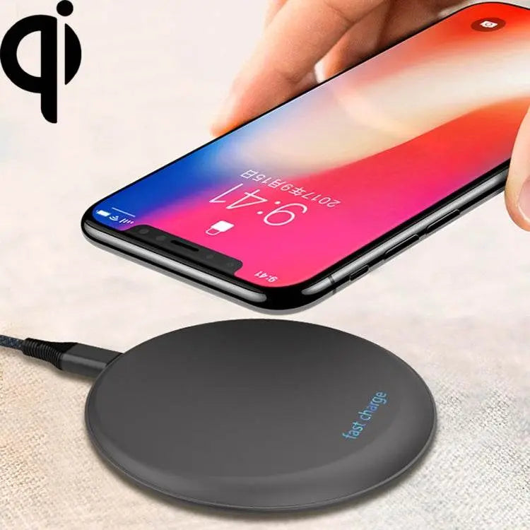 K8 30W Aluminum Alloy Round Wireless Charger UFO Design Grey