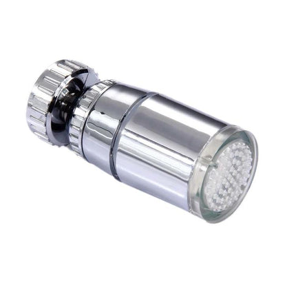 Enhance daily kitchen or bathroom routines with a color-changing faucet light chrome LED temperature indicator aerator