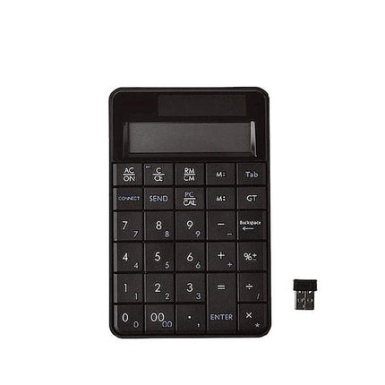 Compact Wireless Numeric Keyboard with Built-in Calculator for Everyday Computing black 29-key wireless keypad with USB receiver