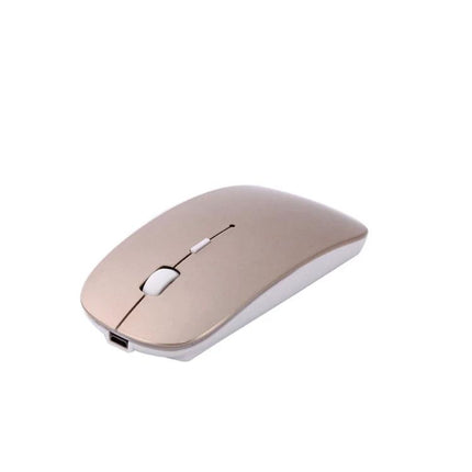 Bluetooth Wireless Mouse for Laptops and Android Devices - slim gold wireless Bluetooth 3.0 mouse for travel and precise laptop/tablet control