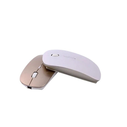 Bluetooth Wireless Mouse for Laptops and Android Devices slim white and gold Bluetooth 3.0 wireless mouse for travel and laptop use