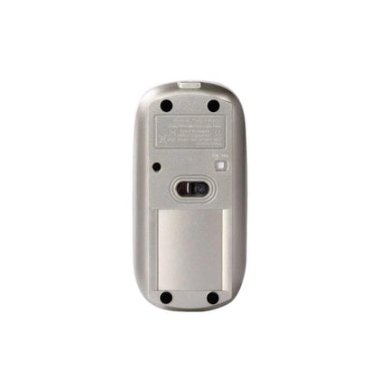 Bluetooth Wireless Mouse for Laptops and Android Devices - underside view showing battery compartment and optical sensor