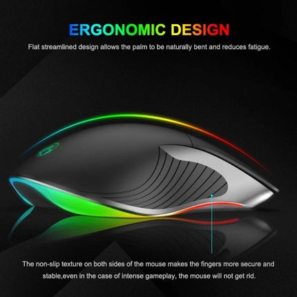 iMICE X6 Wired Gaming Mouse with RGB Backlighting ergonomic non-slip design, adjustable DPI and 1.8m cable for extended gaming sessions