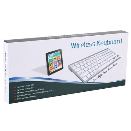 Wireless Bluetooth Keyboard with Portuguese Layout slim white Bluetooth keyboard in retail box for tablet and laptop use