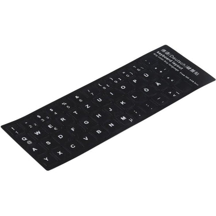 German Keyboard Layout Stickers for Laptops and Desktops - black adhesive German layout keyboard stickers for laptops and desktops