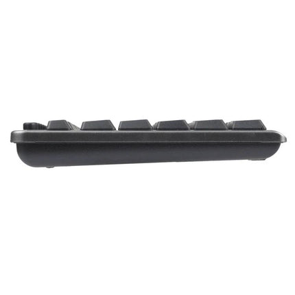 Waterproof Wireless Keyboard and Mouse Set for Office Use slim side profile of keyboard showing low-profile keys, durable spill-resistant design