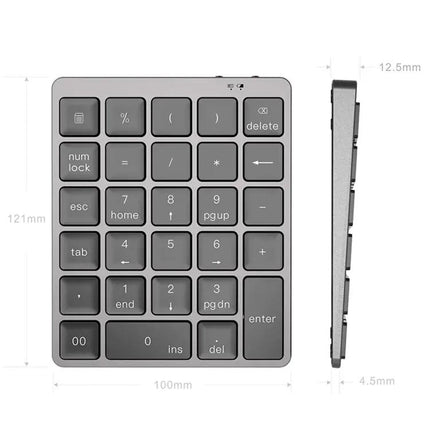 Ultra-Thin Wireless Bluetooth Numeric Keypad for Data Entry