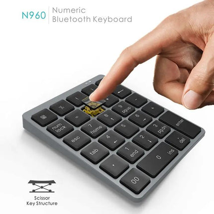 Ultra-Thin Wireless Bluetooth Numeric Keypad for Data Entry