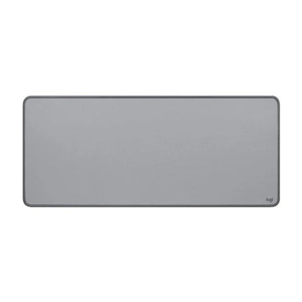 Logitech Soft Cloth Mouse Pad for Comfortable Daily Use in medium gray, soft fabric top and stable base for accurate, fatigue-reducing desk use