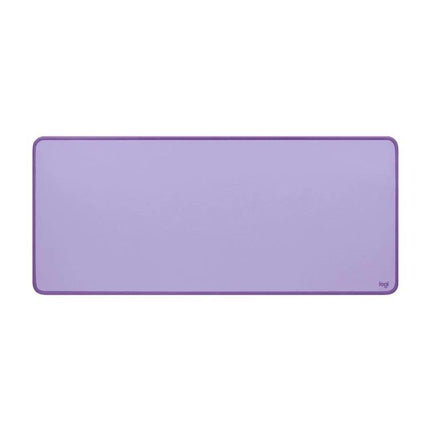 Logitech Soft Cloth Mouse Pad for Comfortable Daily Use in lavender fabric with stitched edge, smooth glide surface and low-profile design