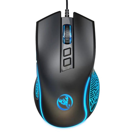 HXSJ X100 Wired Gaming Mouse with Colorful Backlight wired optical gaming mouse with adjustable DPI and blue LED accents